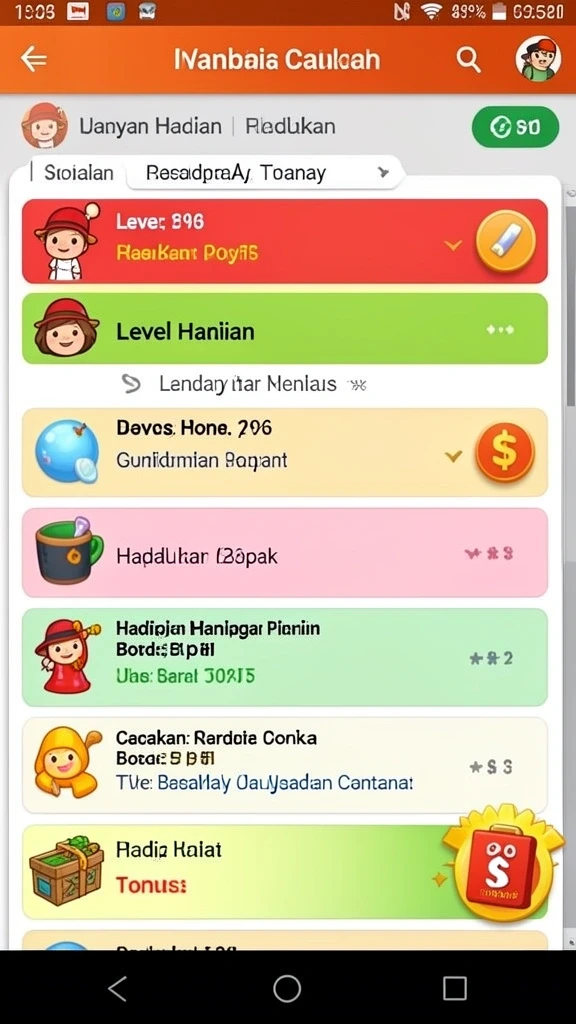 grabwin - Tampilan leaderboard yang menunjukkan peringkat pemain teratas.