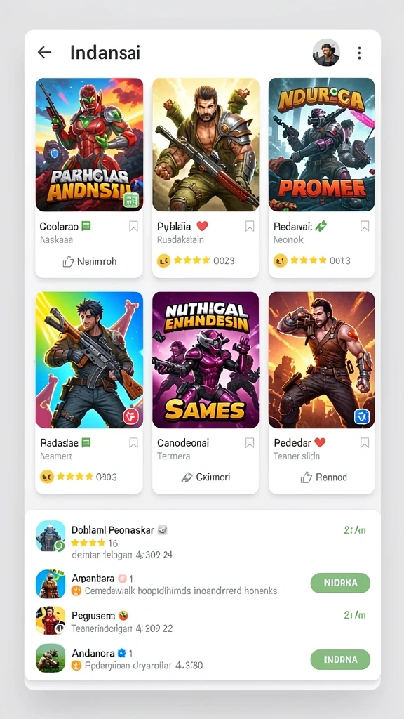 rsngame - Antarmuka pengguna yang intuitif dan mudah dinavigasi.