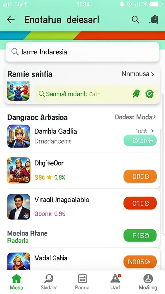 vv62 - Tampilan awal game yang penuh warna dan menarik.